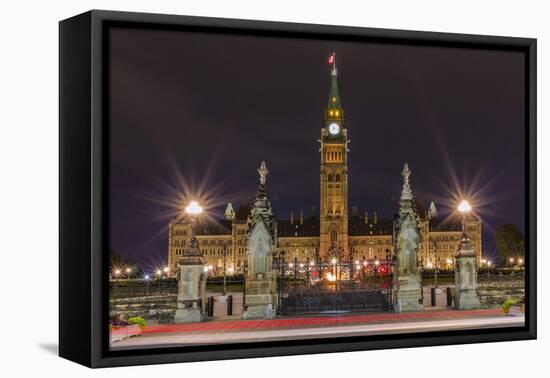 Parliament Hill and the Capital Parliament Building, Ottawa, Ontario, Canada, North America-Michael-Framed Premier Image Canvas