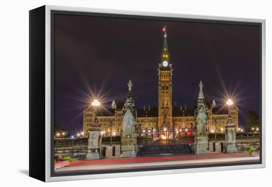 Parliament Hill and the Capital Parliament Building, Ottawa, Ontario, Canada, North America-Michael-Framed Premier Image Canvas