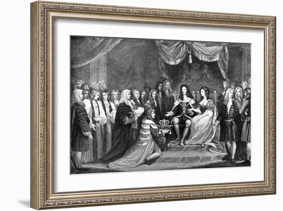 Parliament Offering the Crown to William and Mary, 1689-James Northcote-Framed Giclee Print