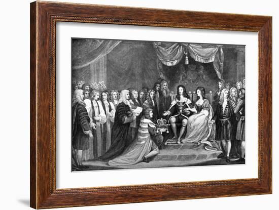 Parliament Offering the Crown to William and Mary, 1689-James Northcote-Framed Giclee Print