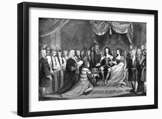 Parliament Offering the Crown to William and Mary, 1689-James Northcote-Framed Giclee Print