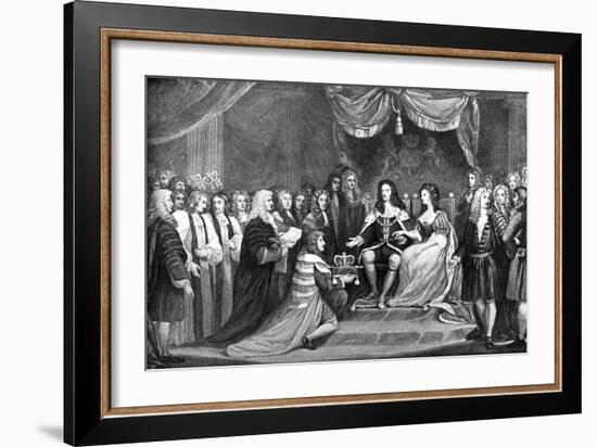 Parliament Offering the Crown to William and Mary, 1689-James Northcote-Framed Giclee Print