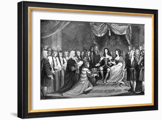 Parliament Offering the Crown to William and Mary, 1689-James Northcote-Framed Giclee Print