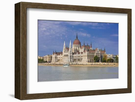 Parliament on the Banks of the River Danube, Budapest, Hungary, Europe-Michael Runkel-Framed Photographic Print