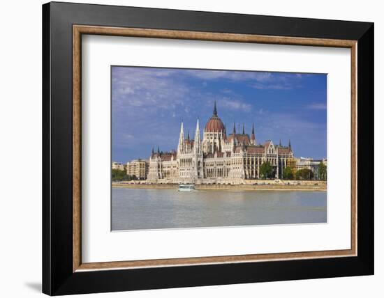 Parliament on the Banks of the River Danube, Budapest, Hungary, Europe-Michael Runkel-Framed Photographic Print