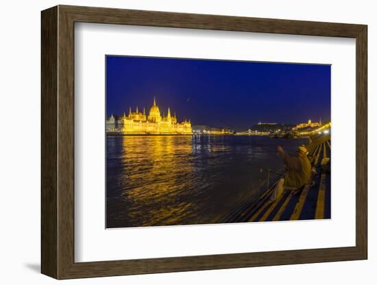 Parliament on the Danube, Mountain Gellert, Castle Palace and Fishermans, Hungarians, Budapest-Volker Preusser-Framed Photographic Print