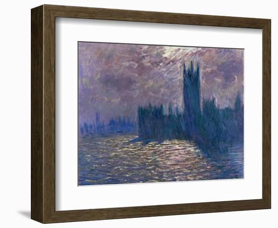 Parliament, Reflections on the Thames, 1905-Claude Monet-Framed Giclee Print