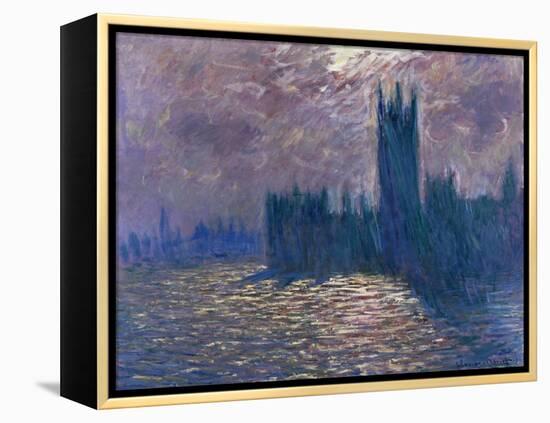 Parliament, Reflections on the Thames, 1905-Claude Monet-Framed Premier Image Canvas