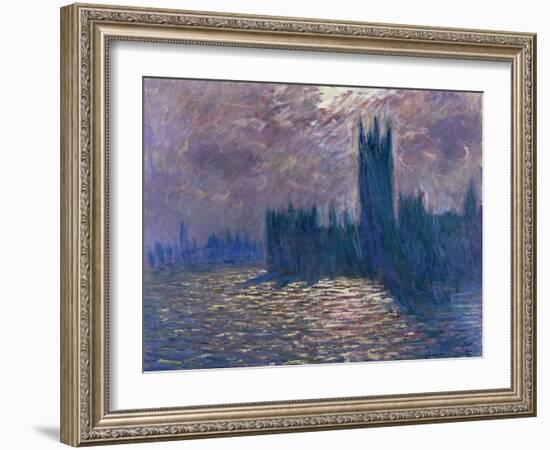 Parliament, Reflections on the Thames, 1905-Claude Monet-Framed Giclee Print