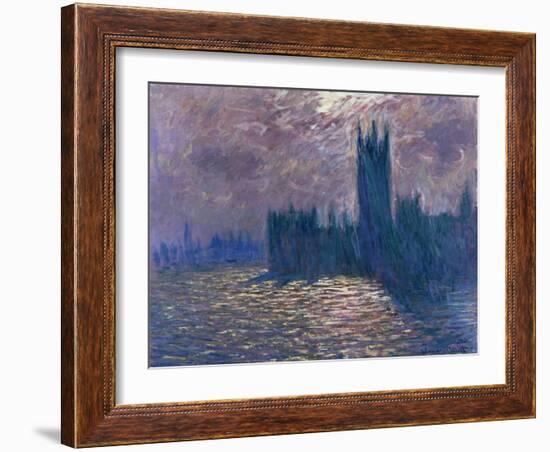 Parliament, Reflections on the Thames, 1905-Claude Monet-Framed Giclee Print