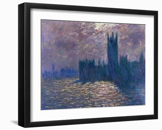 Parliament, Reflections on the Thames, 1905-Claude Monet-Framed Giclee Print