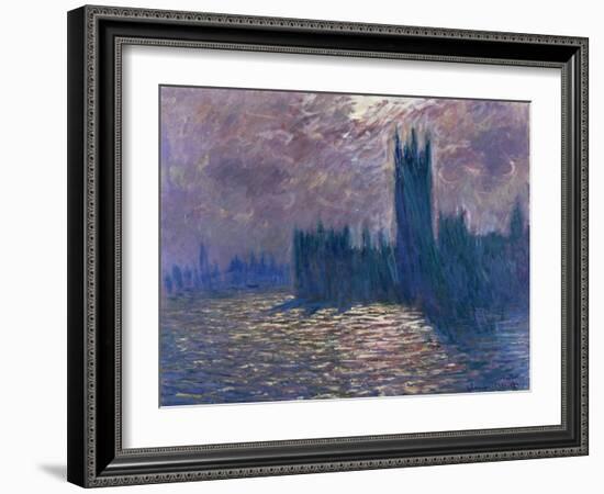 Parliament, Reflections on the Thames, 1905-Claude Monet-Framed Giclee Print