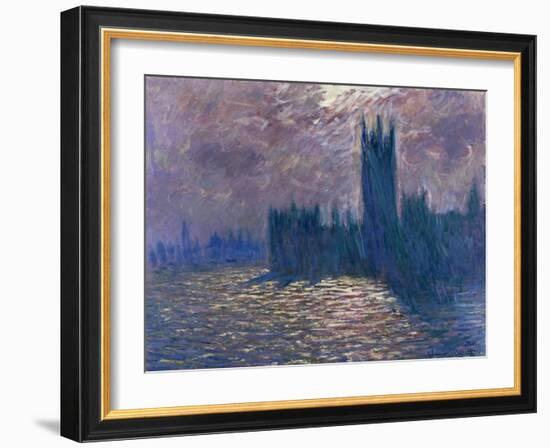 Parliament, Reflections on the Thames, 1905-Claude Monet-Framed Giclee Print