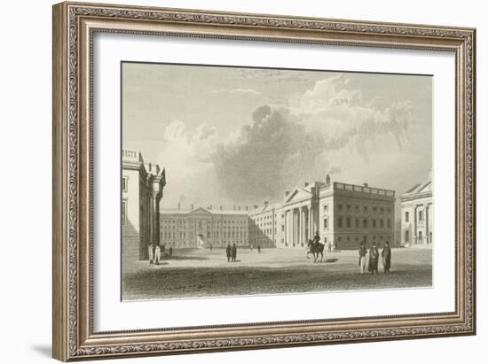 Parliament Square in Dublin-William Henry Bartlett-Framed Giclee Print