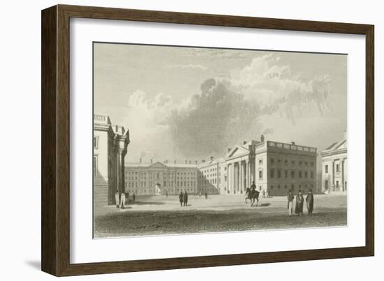 Parliament Square in Dublin-William Henry Bartlett-Framed Giclee Print