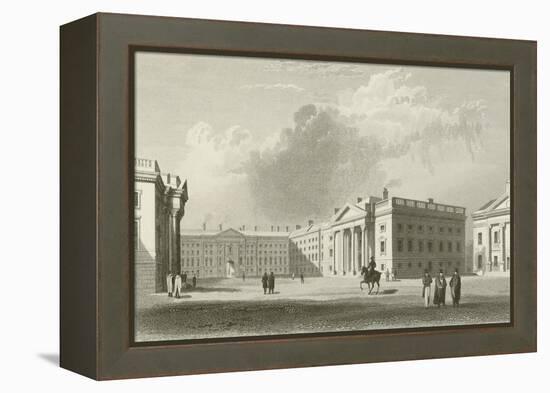 Parliament Square in Dublin-William Henry Bartlett-Framed Premier Image Canvas