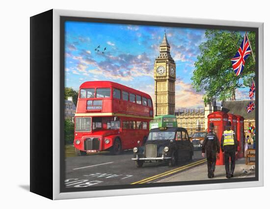 Parliament Square-Dominic Davison-Framed Stretched Canvas