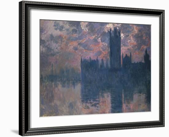 Parliament, Sunset, 1902-Claude Monet-Framed Giclee Print