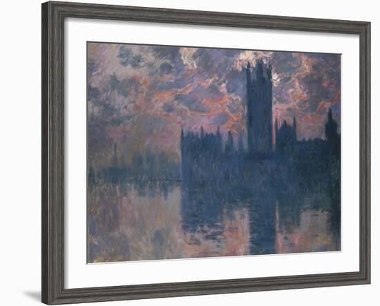 Parliament, Sunset, 1902-Claude Monet-Framed Giclee Print