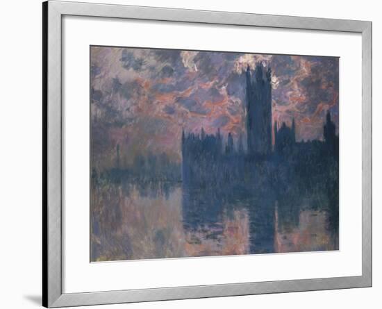 Parliament, Sunset, 1902-Claude Monet-Framed Giclee Print