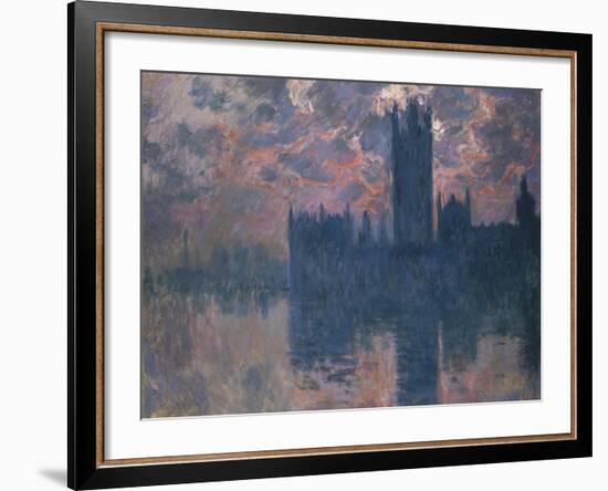 Parliament, Sunset, 1902-Claude Monet-Framed Giclee Print