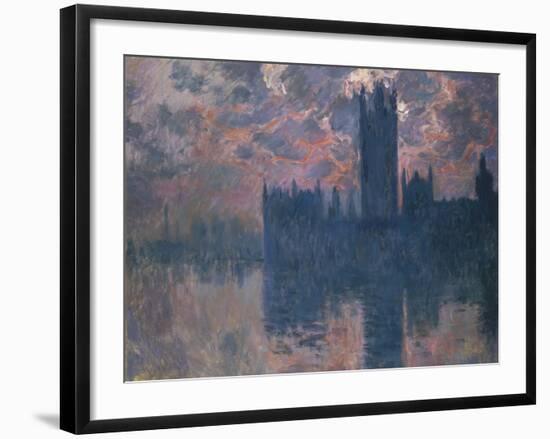 Parliament, Sunset, 1902-Claude Monet-Framed Giclee Print