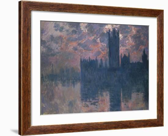 Parliament, Sunset, 1902-Claude Monet-Framed Giclee Print