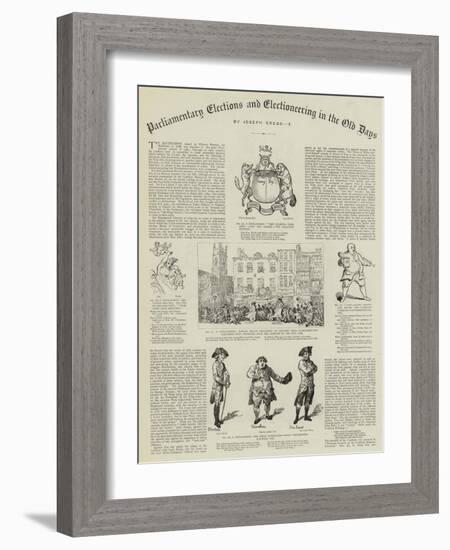 Parliamentary Elections and Electioneering in the Old Days-null-Framed Giclee Print