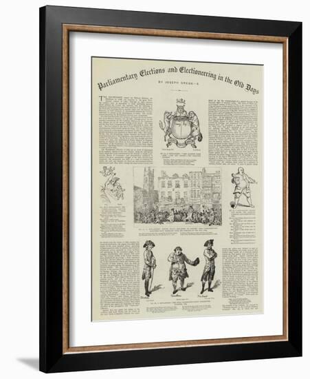 Parliamentary Elections and Electioneering in the Old Days-null-Framed Giclee Print