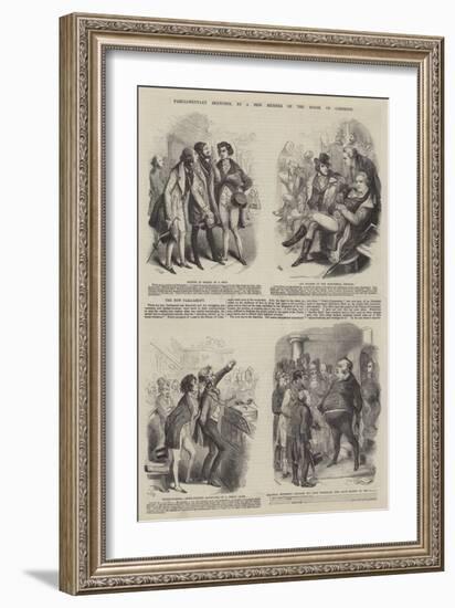 Parliamentary Sketches-null-Framed Giclee Print