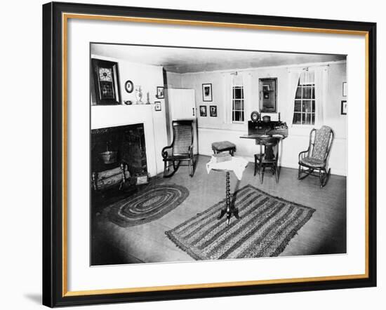Parlor of the Edgar Allen Poe Cottage, NYC, Dec. 17, 1918-null-Framed Photographic Print