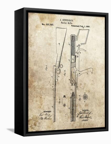 Parlor Rifle, 1881-Dan Sproul-Framed Stretched Canvas