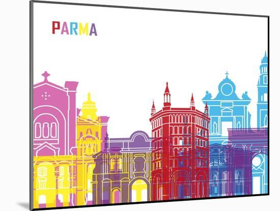 Parma Skyline Pop-paulrommer-Mounted Art Print