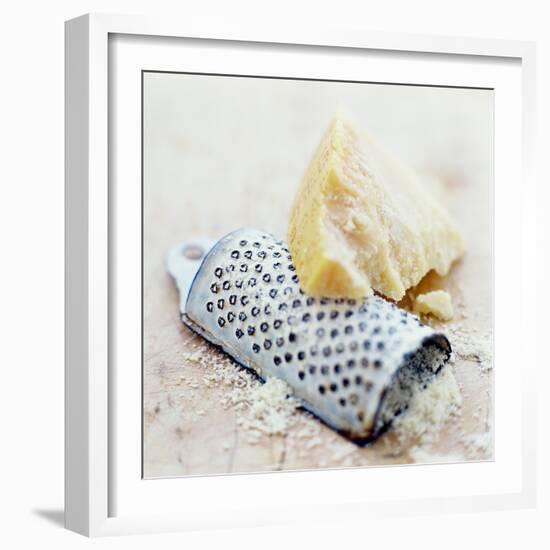 Parmesan Cheese And Grater-David Munns-Framed Premium Photographic Print