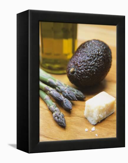 Parmesan, Green Asparagus, Avocado and Olive Oil-V?ronique Leplat-Framed Premier Image Canvas