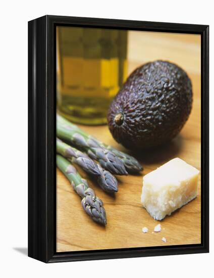 Parmesan, Green Asparagus, Avocado and Olive Oil-V?ronique Leplat-Framed Premier Image Canvas