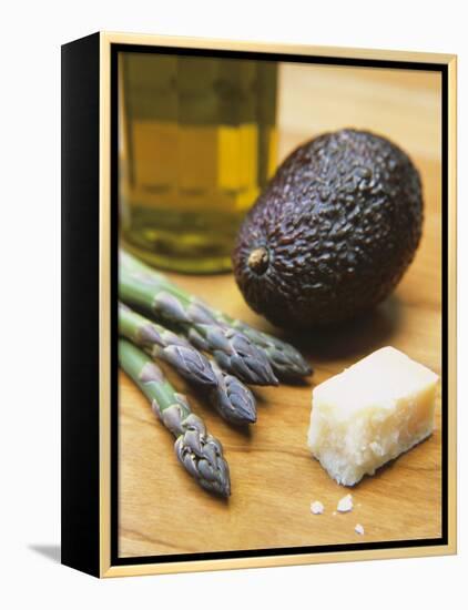 Parmesan, Green Asparagus, Avocado and Olive Oil-V?ronique Leplat-Framed Premier Image Canvas