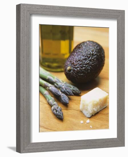 Parmesan, Green Asparagus, Avocado and Olive Oil-V?ronique Leplat-Framed Photographic Print