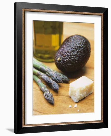 Parmesan, Green Asparagus, Avocado and Olive Oil-V?ronique Leplat-Framed Photographic Print