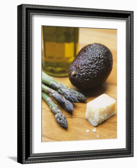 Parmesan, Green Asparagus, Avocado and Olive Oil-V?ronique Leplat-Framed Photographic Print