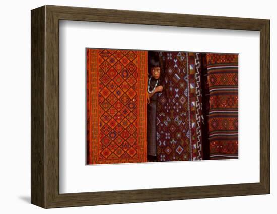 Parmi les Precieux Tissages-Olivier Föllmi-Framed Art Print