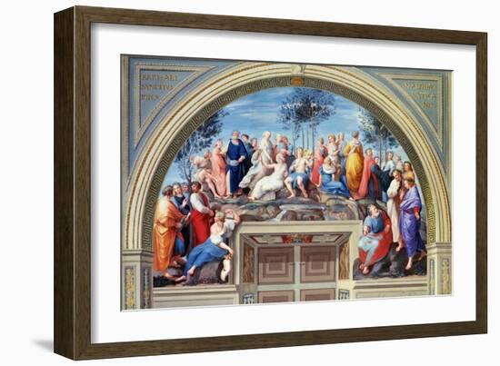 Parnassus and the Disputa, Stanza Della Segnatura, Print by Giovanni Volpato and Raphael Morghen-Raphael-Framed Giclee Print