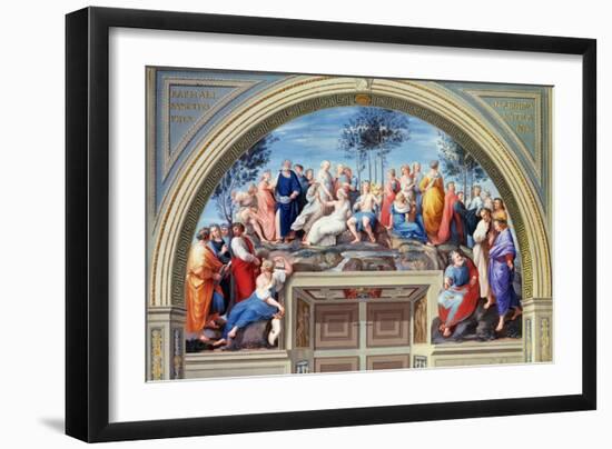 Parnassus and the Disputa, Stanza Della Segnatura, Print by Giovanni Volpato and Raphael Morghen-Raphael-Framed Giclee Print