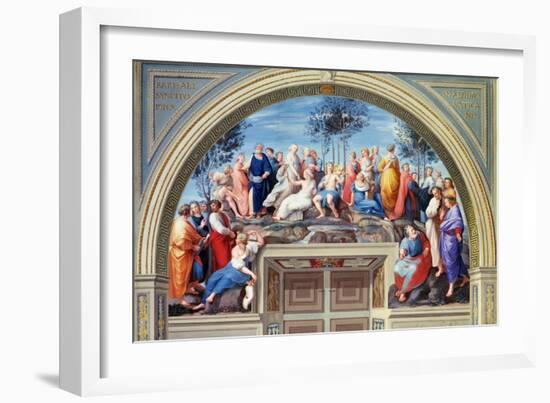 Parnassus and the Disputa, Stanza Della Segnatura, Print by Giovanni Volpato and Raphael Morghen-Raphael-Framed Giclee Print