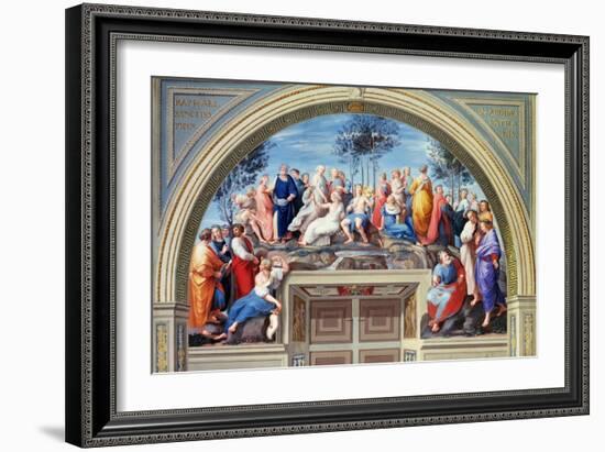 Parnassus and the Disputa, Stanza Della Segnatura, Print by Giovanni Volpato and Raphael Morghen-Raphael-Framed Giclee Print