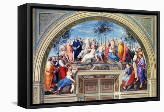 Parnassus and the Disputa, Stanza Della Segnatura, Print by Giovanni Volpato and Raphael Morghen-Raphael-Framed Premier Image Canvas