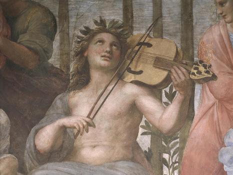 Parnassus, Detail of Apollo Playing a Viola Da Braccio, from the Stanza  Della Segnatura, 1511' Giclee Print - Raphael | Art.com