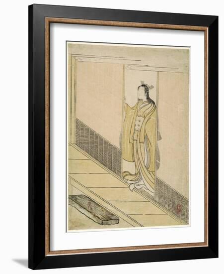 Parody of Kawachi-goe from "Tales of Ise", 1765-Suzuki Harunobu-Framed Giclee Print