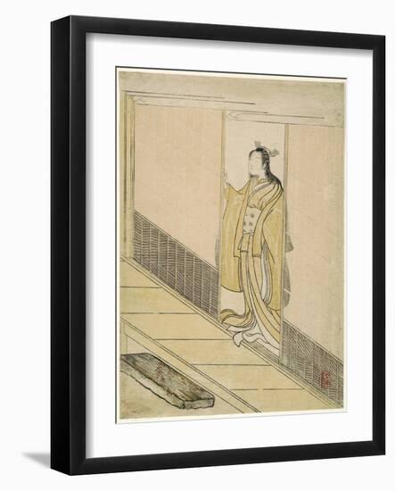 Parody of Kawachi-goe from "Tales of Ise", 1765-Suzuki Harunobu-Framed Giclee Print