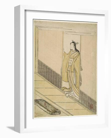 Parody of Kawachi-goe from "Tales of Ise", 1765-Suzuki Harunobu-Framed Giclee Print